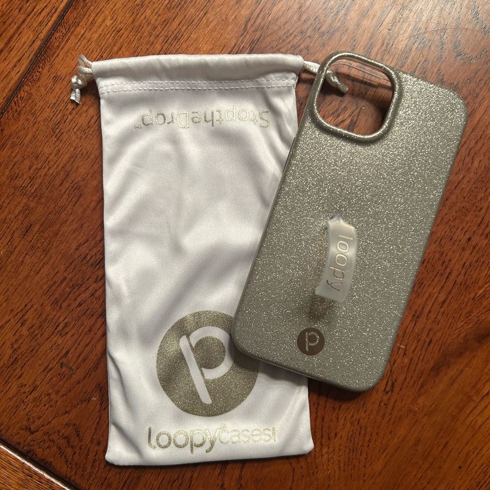 Loopy Case Sparkling Phone Cover - Gold Glitter
